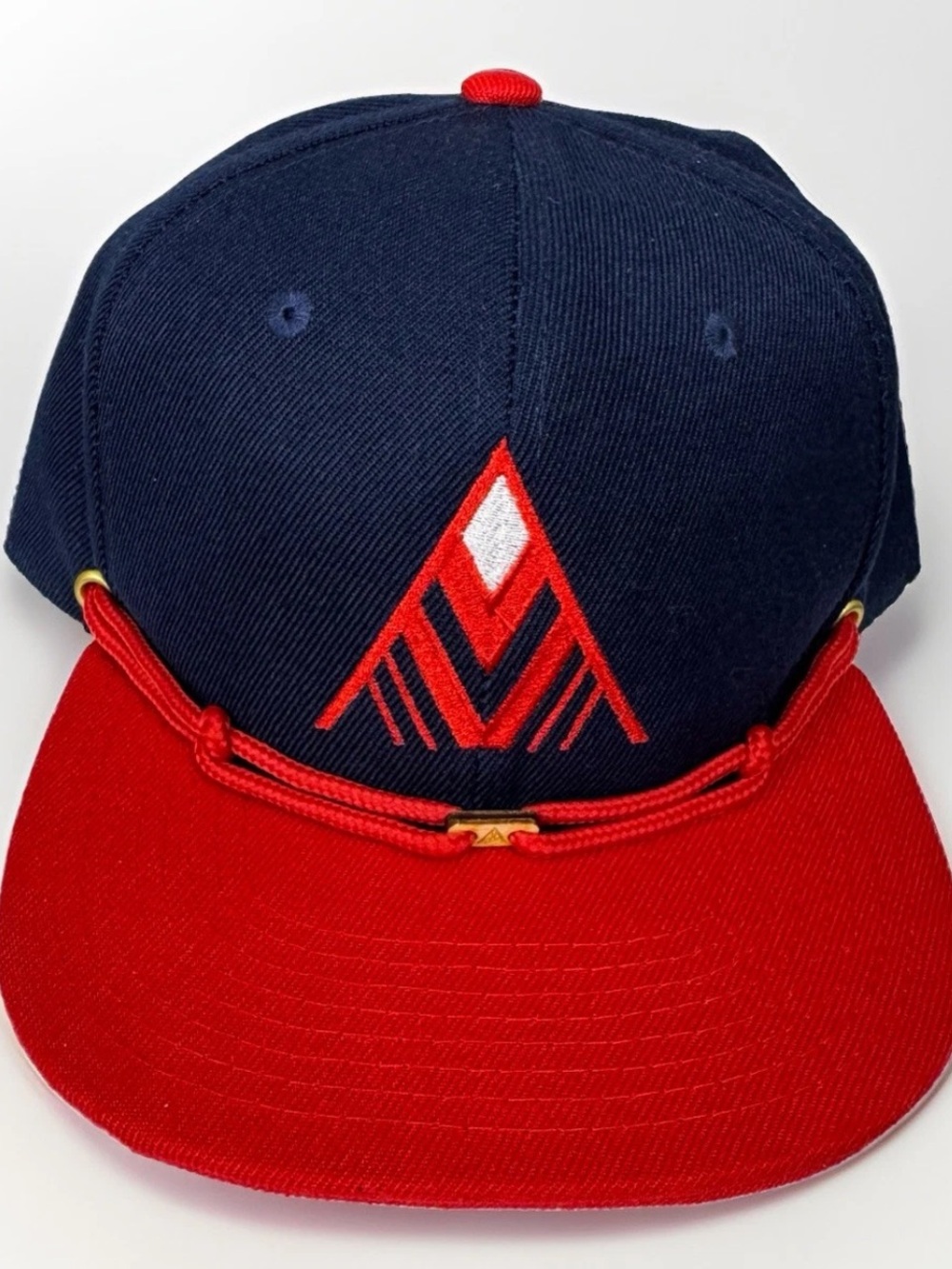 Findlay Hats Force Rope Snapback Hat Cap Blue Red Geometric Flat Bill